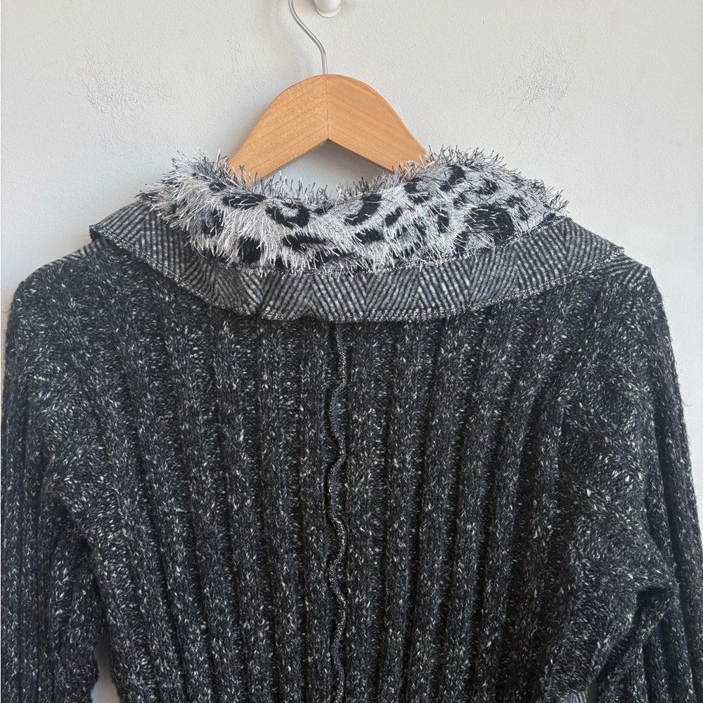 Sioni Patchwork Animal Print Jacket Cardigan Swea… - image 5